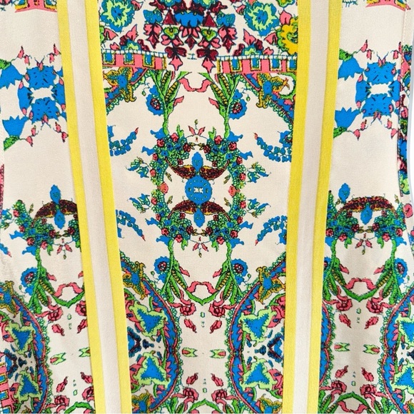 Twelfth Street by Cynthia Vincent Handkerchief Silk Mini Dress Sz Small Colorful - Picture 9 of 11